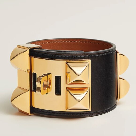 AUTHENTIC HERMES Collier de Chien bracelet BLACK - Picture 3 of 10